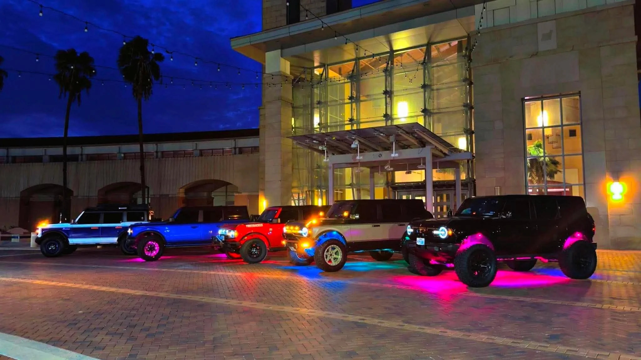 RGV Broncos gathered with their vehicles in the Rio Grande Valley